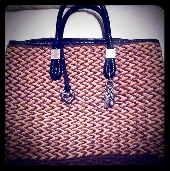 Brighton Handbags - Brighton woven small tote purse